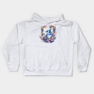 Bluejay Floral Kids Hoodie